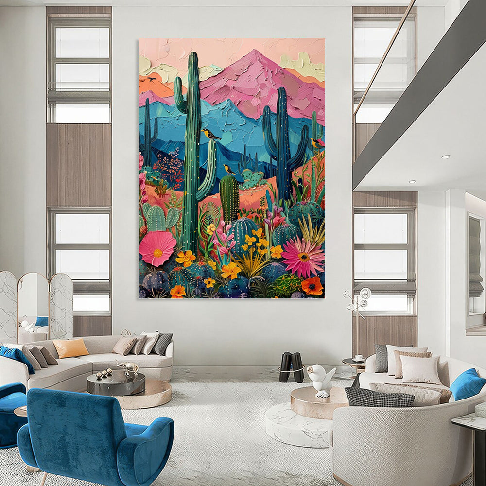 Alluring Hand - Painted Textured Abstract on Canvas for Hallway & Bedroom DKH1402