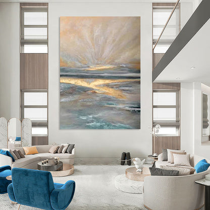 Handmade Large-Scale Abstract Art: Textures for Dining Room & Entryway DTP264