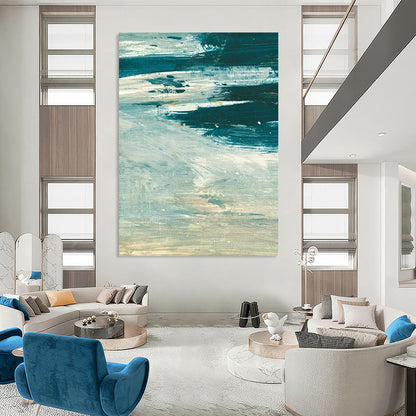 Large-Scale Custom Abstract Art: Hand-Painted, Textured Excellence DTP176