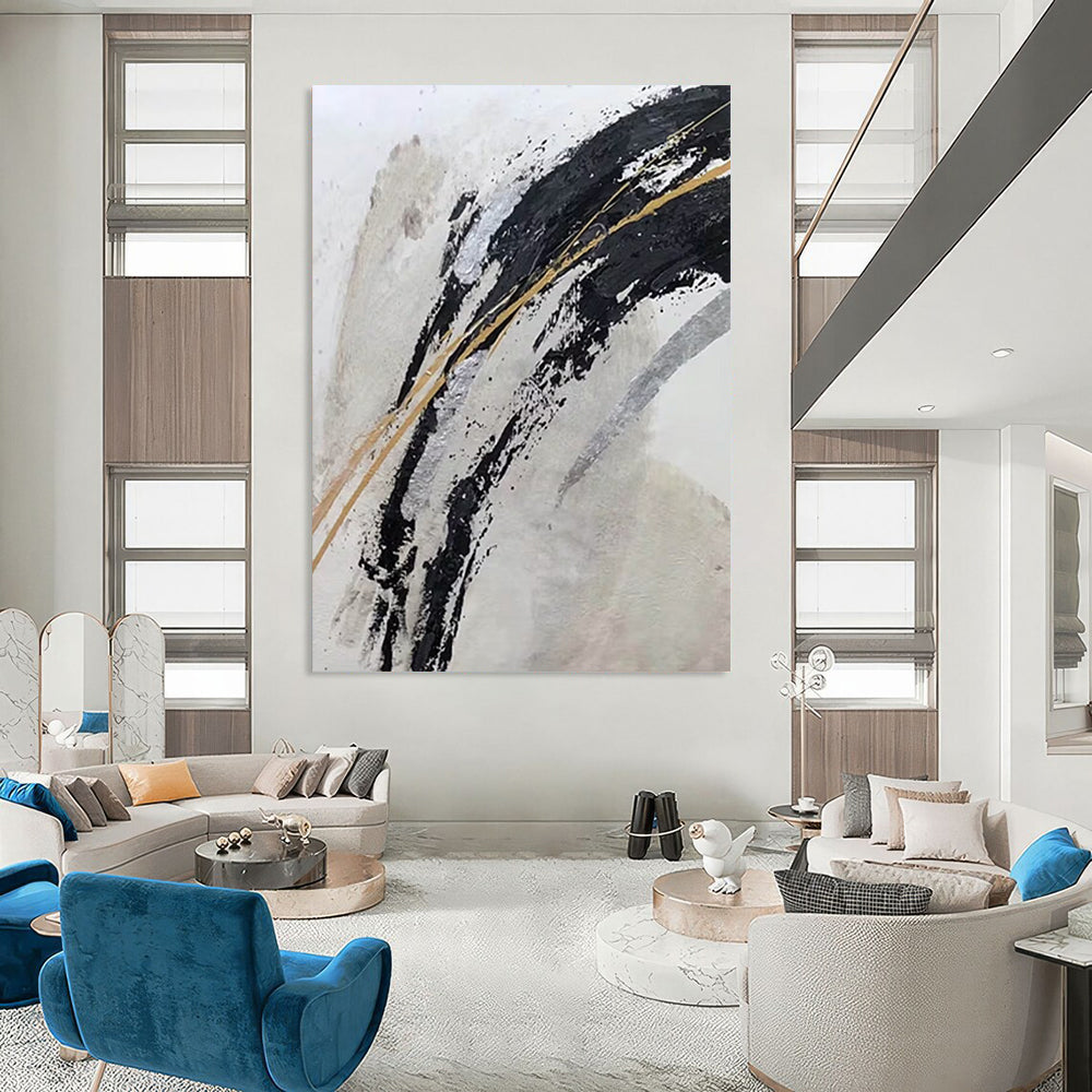 Hand-Painted Large Abstract Creations: Textured Styles for Bar & Hotel DTP249