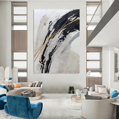 Hand-Painted Large Abstract Creations: Textured Styles for Bar & Hotel DTP249