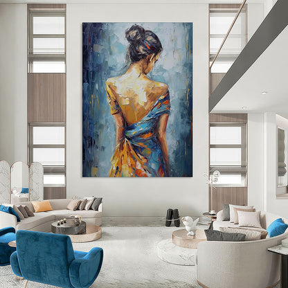 Custom Hand-Painted Abstract Mural for Dining Room & Bar LargeART1909