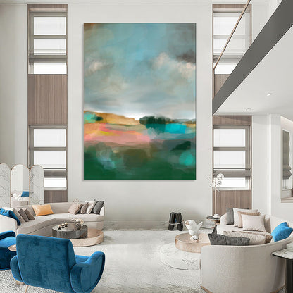 Elegant & Timeless Hand-Painted Custom Abstract Painting for Bedroom & Hallway LargeART2011