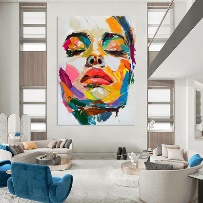 Lunar Labyrinth: Stupendous Hand - Painted Custom Abstract Art for Living Room and Hotel DTP090
