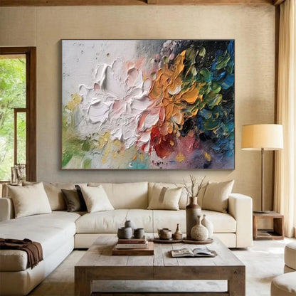 Colossal Hand - Painted Textured Abstract Painting for Decorative Accentuation DKH700