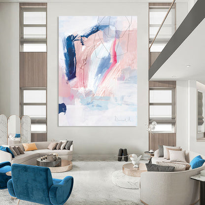 Woven Textures: Extended - Reach Custom Abstract Painting for Office and Hallway DTP155