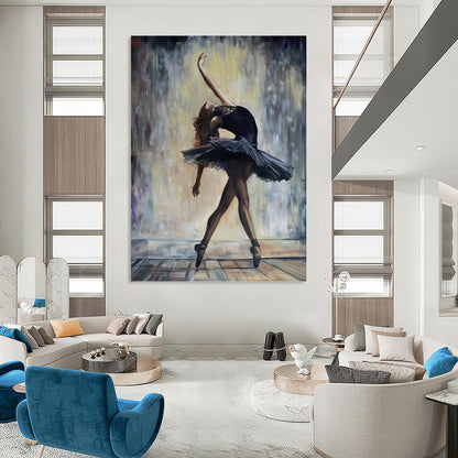 Vertical Hand - Painted Textured Custom Abstract Canvas for Dining Room and Hotel DKH1628