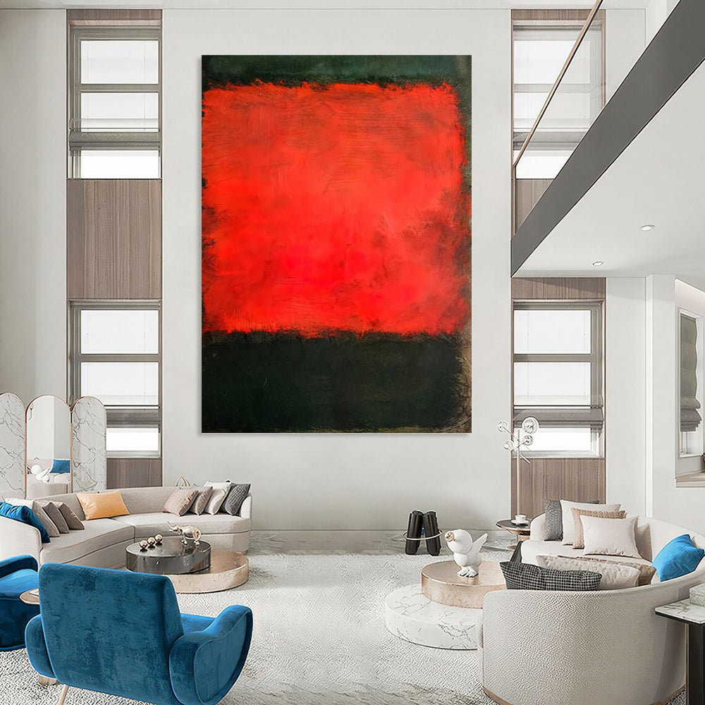 Colossal Vertical Hand - Painted Textured Custom Abstract Enigma (with Crackled - Ice Textures) for Dining Room and Bar DKH1614