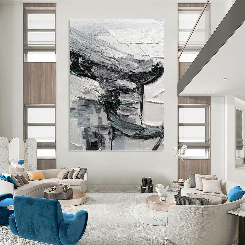 Sumptuous Hand - Painted Textured Abstract Mural for Bar & Hotel DKH1297