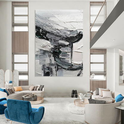 Sumptuous Hand - Painted Textured Abstract Mural for Bar & Hotel DKH1297