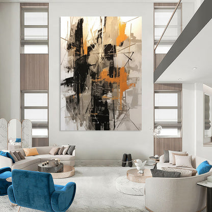Lava Flow: Vast Hand - Painted Custom Abstract Gemstone for Living Room and Bar DTP116