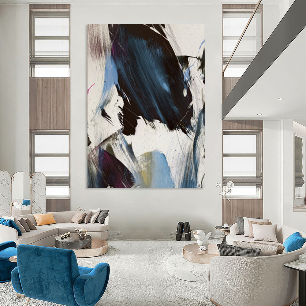 Big-Size Custom Hand-Painted Abstract Art: Textures for Every Room DTP186