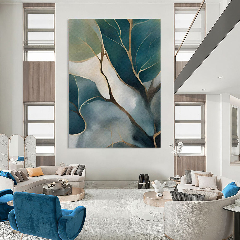 Massive-Sized Hand-Painted Abstract Artwork for Office Boardroom & Strategy Room LargeART2253