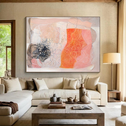 Made - to - Measure Abstract Canvas for Interior Design Project DKH052