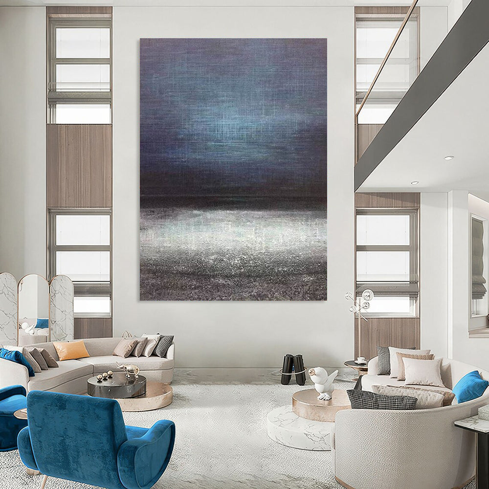 Large-Scale Custom Abstract Paintings: Hand-Painted Textures for Office & Hallway DTP259