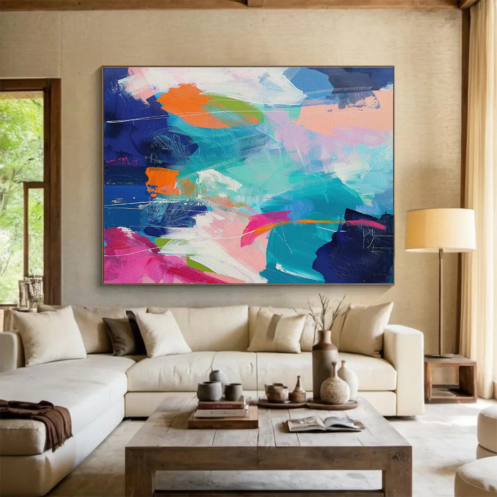 Oversized Textured Abstract Wall Art for Bedroom & Entryway DKH489