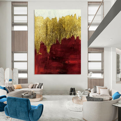 Thought - Provoking Hand - Painted Textured Abstract for Office & Dining Room DKH1339