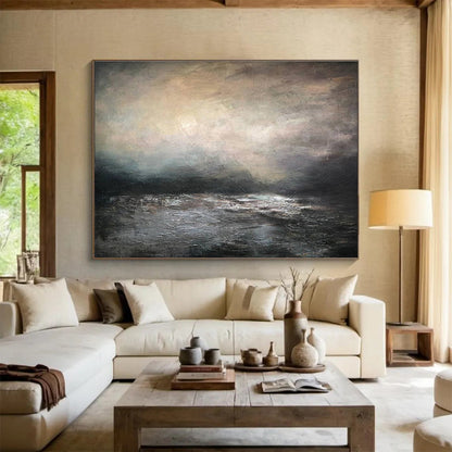 Hand - Crafted Large Textured Abstract Wall Mural for Elegant Touches DKH781