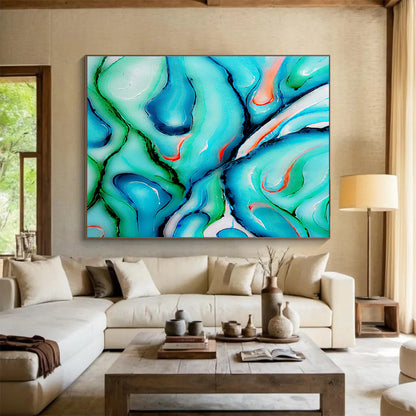 Glamorous Large Abstract Wall Art with Shimmering Textured Accents for Bar & Hotel Lobby DKH917
