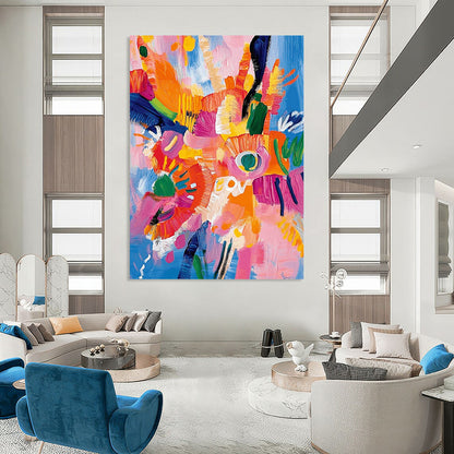 Custom Hand-Painted Abstract Art: Textured Styles for Bar & Hotel DTP287