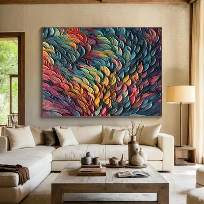 Distinguished Original Grand Textured Hand - Applied Abstract Canvas for Focal Statements DKH857