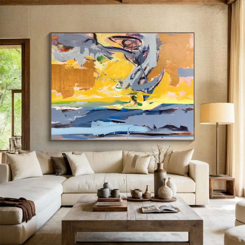 Colorful Abstract Coastal Energy - Vibrant Office Inspiration DLZ034