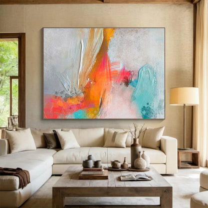 “Harmony’s Echo” Large - Sized Abstract Canvas for Bedroom & Dining Room DKH207