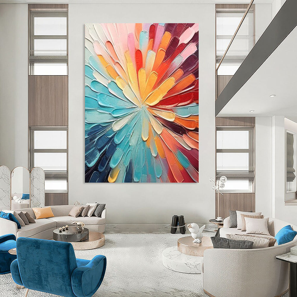 Large Custom Abstract Artworks: Textured Wonders for Bedroom & Entryway DTP288