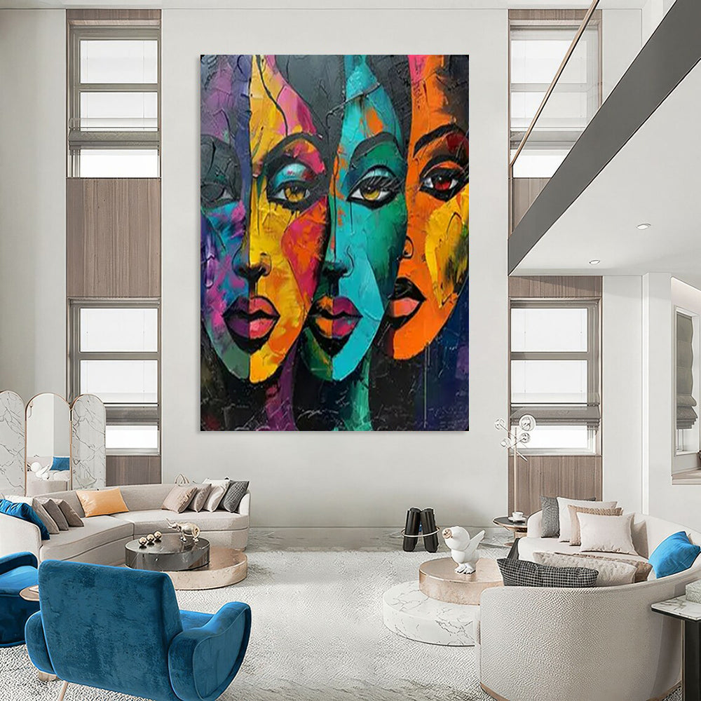 Custom-Crafted Textured Abstract Wall Installation for Living Room & Hotel Lobby LargeART2161