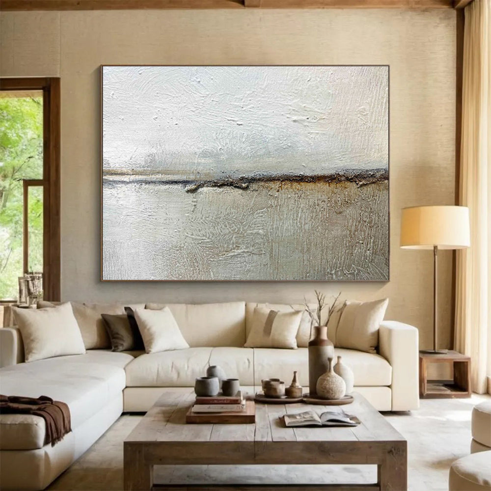 Hand - Painted Large Textured Abstract Wall Mural for Elegant Touches DKH754