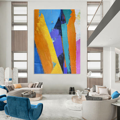 Energetic Hand - Painted Textured Abstract for Office & Bedroom DKH1343