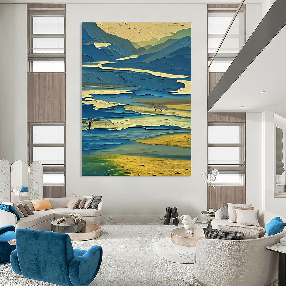 Soothing Textured Abstract Painting for Living Room & Dining Room DKH0963