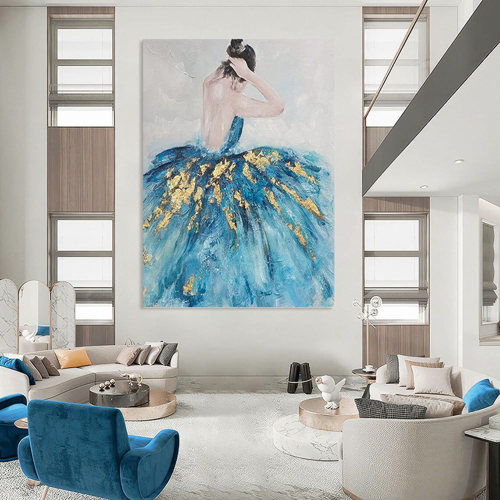 Large - Sized Stimulating Hand - Painted Textured Abstract on Canvas for Office & Living Room DKH1414