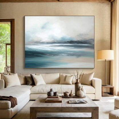 Soft Ocean Horizon - Dreamy Bathroom Oasis DLZ047