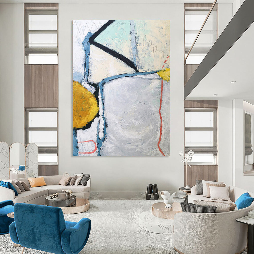 Exquisite Custom - Painted Textured Canvas Mural for Office & Entryway DKH1103