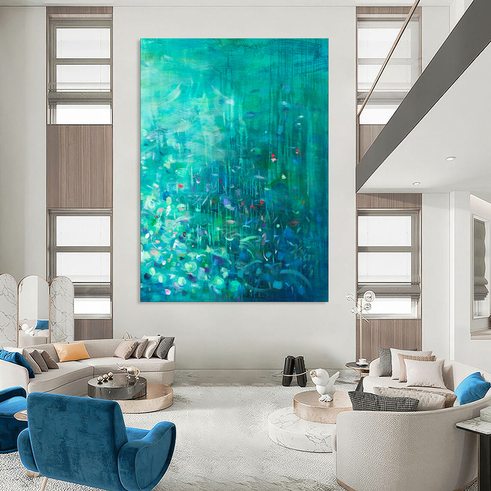 Oversized Custom Hand-Painted Abstract Art for Office & Hotel LargeART1860