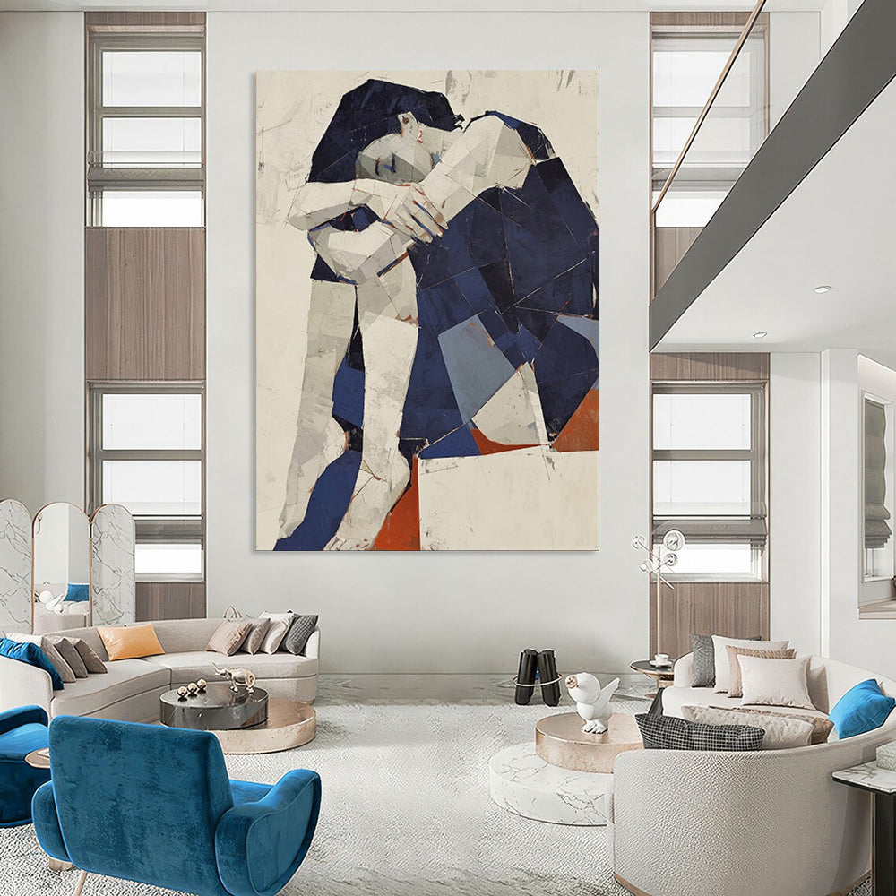Vibrant & Colorful Hand-Painted Custom Abstract Painting for Bar & Living Room LargeART1980