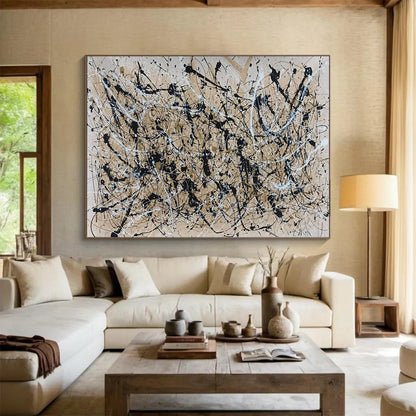 Energetic Giant Abstract Mural for Living Room & Office LargeART1588