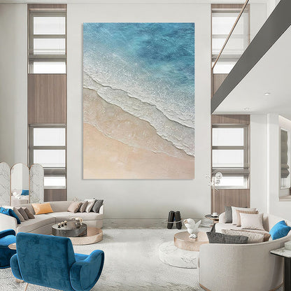 Big-Size Handmade Abstract Paintings: Textured Details for Living Room & Hallway DTP314