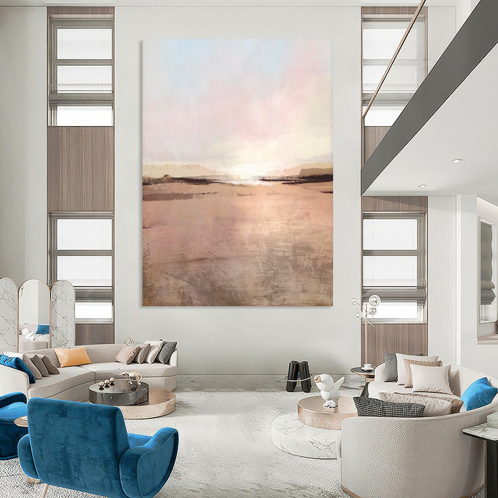 Custom Large-Scale Abstract Art: Hand-Painted, Textured Perfection DTP163