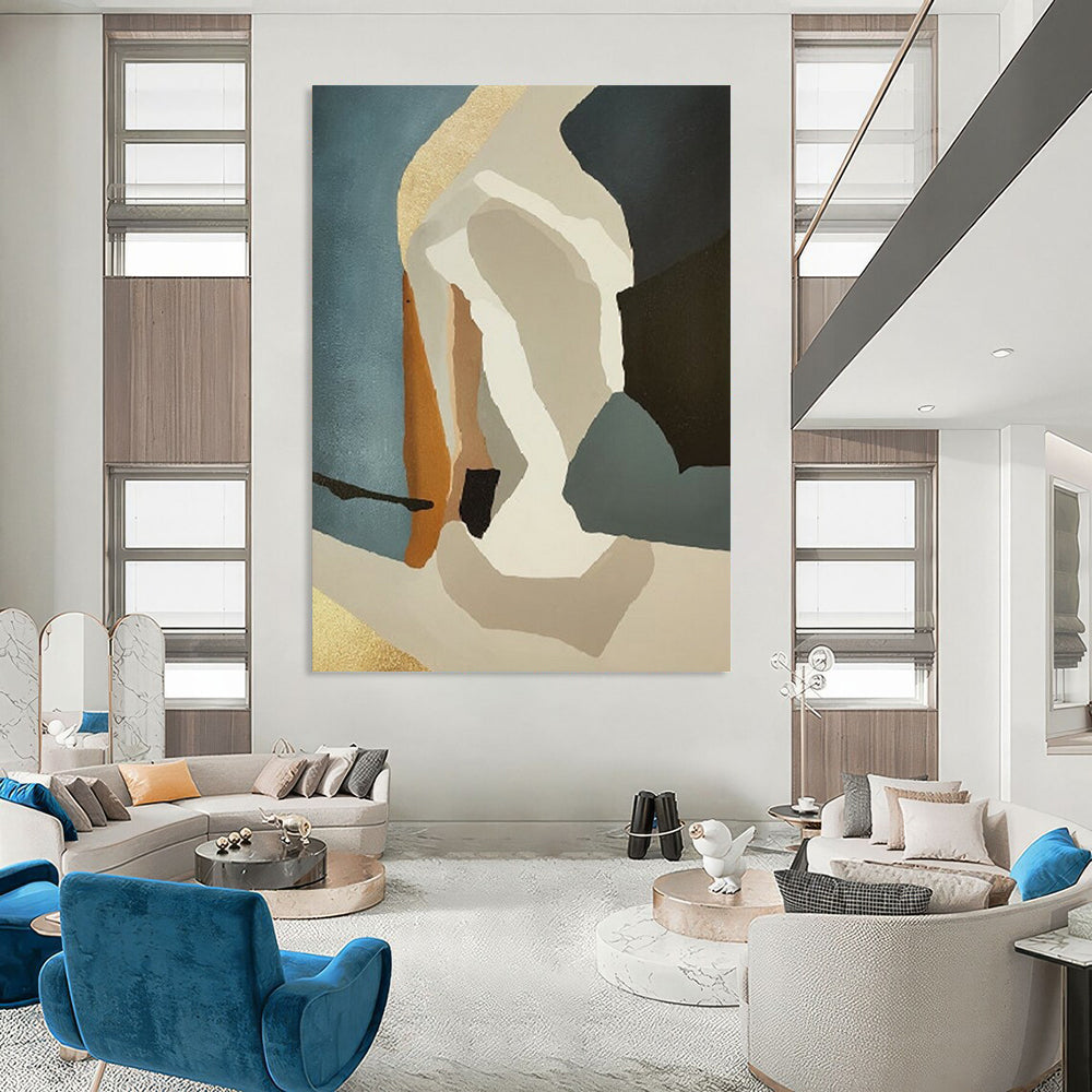 Swirling Textures: Large - Format Custom Abstract Gem for Bedroom and Bar DTP145