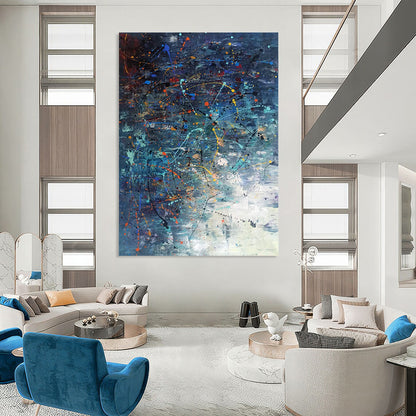 Hand-Painted Custom Abstract Art: Big Sizes for Bedroom & Office DTP246