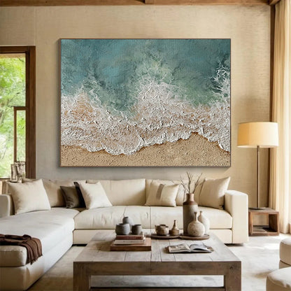 Aerial Beach View - Coastal Living Room or Bedroom Art DLZ252