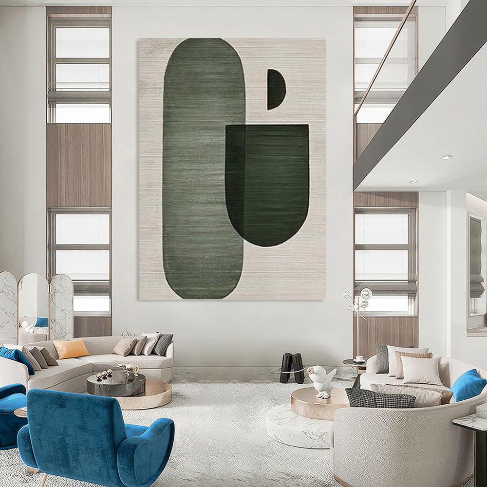Designer - Led Hand - Rendered Textured Canvas Abstract for Dining Room & Hotel Suite DKH1132