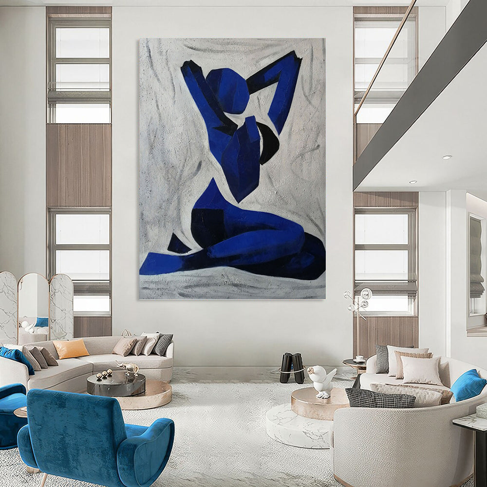 Tall - Formed Vertical Hand - Painted Textured Custom Abstract Ballad for Hotel and Dining Room DKH1568