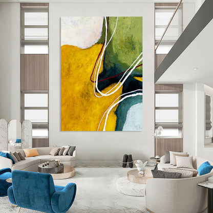 Gorgeous Huge Hand-Painted Abstract Canvases: Beautify Your Dining Room & Hallway LargeART2386