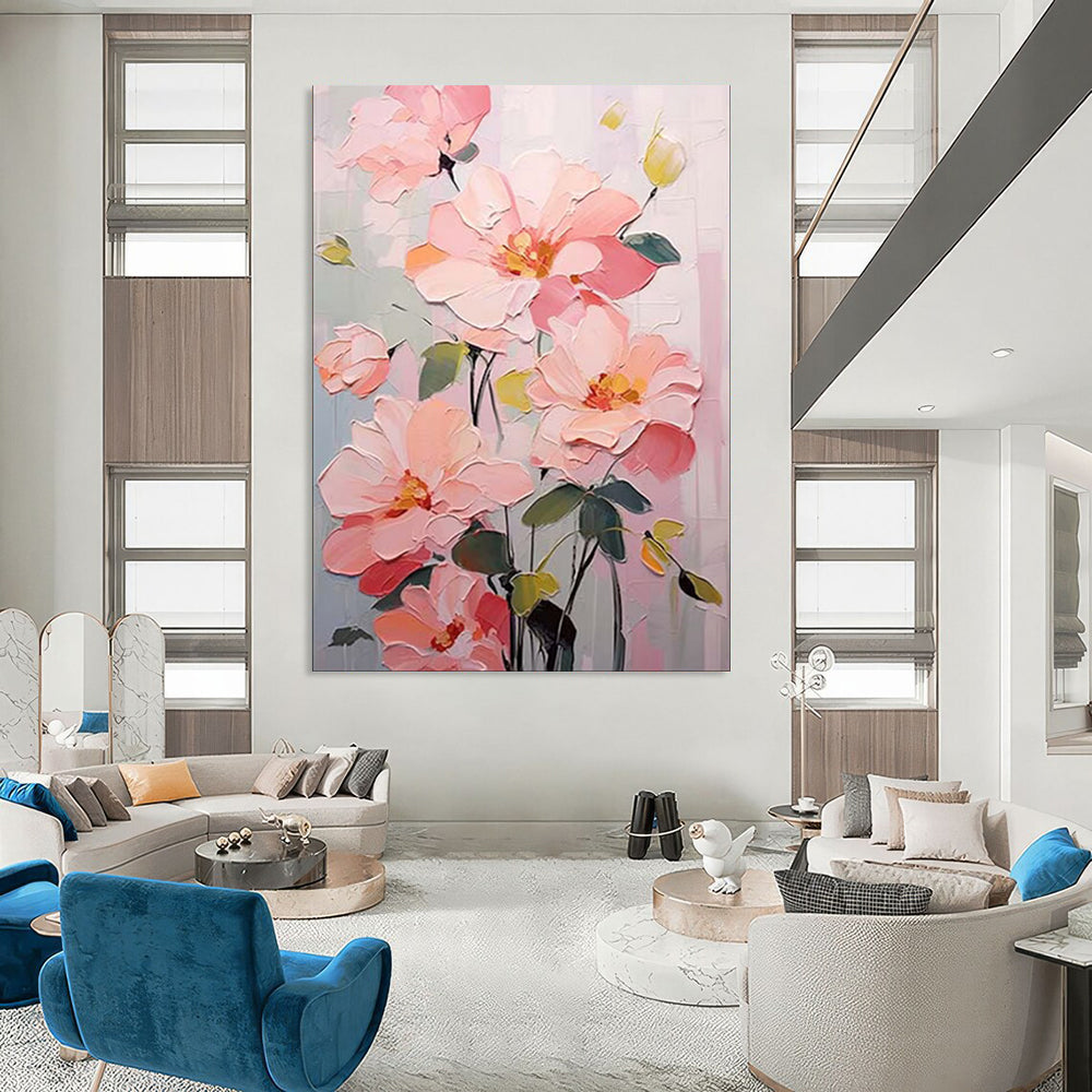 Custom Hand-Painted Abstract Mural for Office & Bar LargeART1905