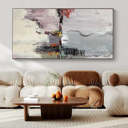 Large-Scale Hand-Painted Abstract Mural for Office & Hotel Sustainability Zones LargeART1459