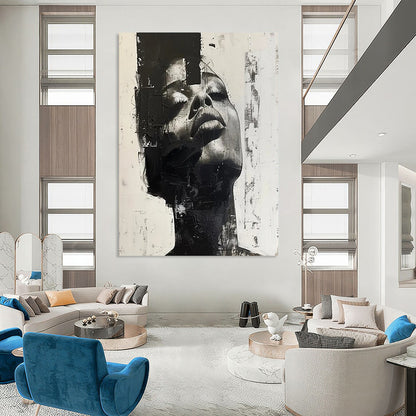 Interwoven Textures: Colossal Custom Abstract Painting for Bedroom and Living Room DTP139