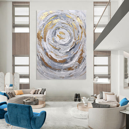 Dynamic Hand - Painted Textured Abstract for Office & Entryway DKH1286